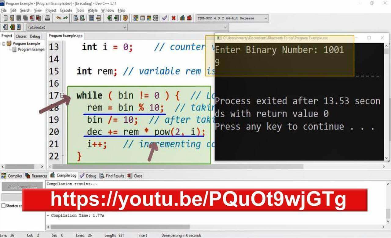 how-to-convert-binary-number-into-decimal-using-c